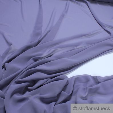 Stoff Polyester Crêpe de Chine sehr leicht lila knitterarm