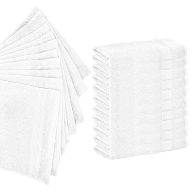 Komfortec Seiftuch, 20x Waschlappen-Set, 30x30 cm, 100% Baumwolle, Weiß