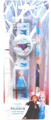 Disney Frozen Eiskönigin Schreib Set Lineal Bleistift Radierer Spitzer