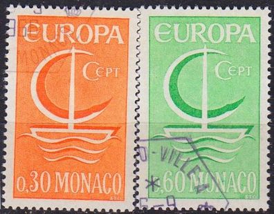 MONACO [1966] MiNr 0835-36 ( O/ used ) CEPT