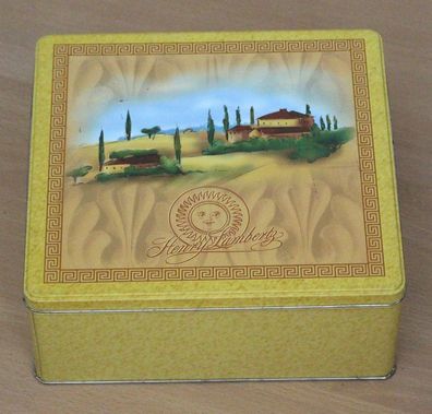 Henry Lambertz schöne Blechdose ohne BarCode mit Toscana Landschaft Motiv