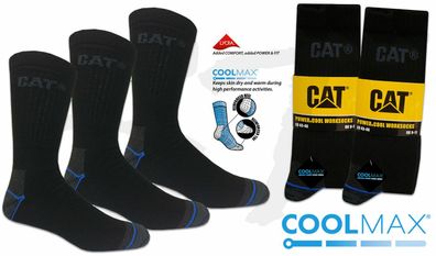12 Paar CAT® Caterpillar POWER & COOL Arbeitssocken Business Socken Strümpfe?