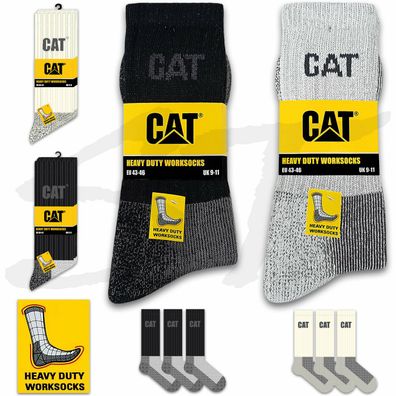 12 Paar CAT® Caterpillar HEAVY DUTY Hochbelastbare Arbeitssocken Socken Strümpfe