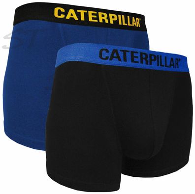 CAT Caterpillar Herren Boxer Shorts Schwarz/ Blau Retro Short Unterhos M L XL XXL