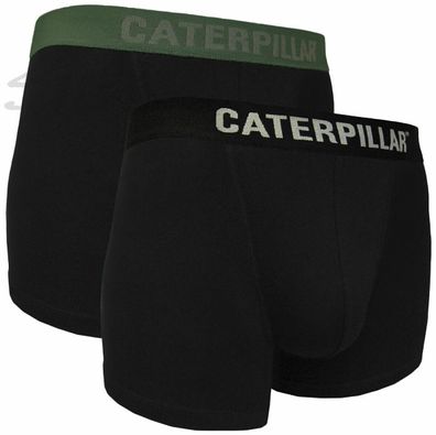 CAT Caterpillar Herren Boxer Shorts Grün/ Schwarz Retro Short Unterhos M L XL XXL