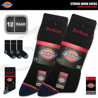 12 Paar Dickies® Strong Work Herren Arbeitssocken Business Socken Strümpfe Socks