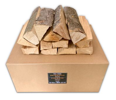 PINI Brennholz Buche 20 Kg ca. 25 cm ofenfertig für Kamin Grill Feuerschale Ofen