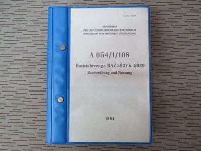NVA, DDR, DV, A 054/1/108 Basisfahrzeug BAZ 5937 u. 5939 Beschreibung und Nutzung