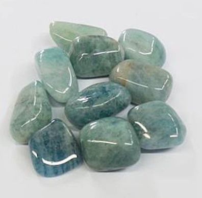 Trommelsteine Aquamarin blau opak Brasilien, SP-579, verschiedene Grössen