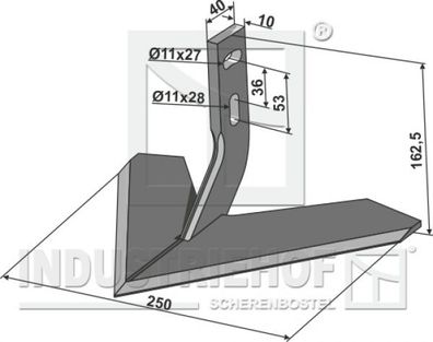 Flügelschar 250mm (1.10.1072)