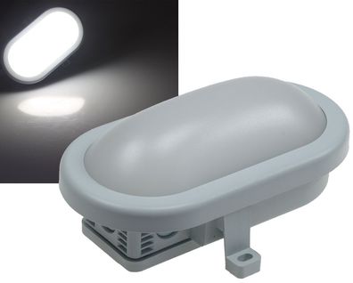 LED Oval-Armatur REV mit HF-Sensor 10W, 00lm, 168x115x70mm, 6500K, grau