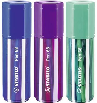Premium-Filzstift - Stabilo Pen 68 - 20er Big Pen Box - mit 20 verschiedenen Far