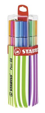 Premium-Filzstift - Stabilo Pen 68 - 20er Twin-Pack in pink/ apfelgrün mit Hängel