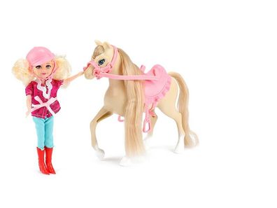 Horses Spiel Set Teenager Puppe 15cm mit Pferd Doll and Horse Play Set