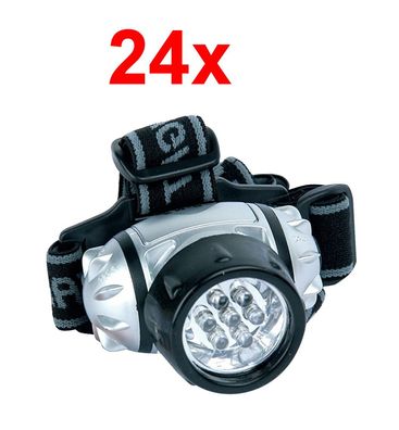 24x Mannesmann LED Stirnlampe + Batterien Kopflampe Lampe Leuchte Taschenlampe