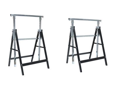 TECH-CRAFT Arbeitsunterstellbock-Set 2-tlg. höhenverstellbar Werkstattbock
