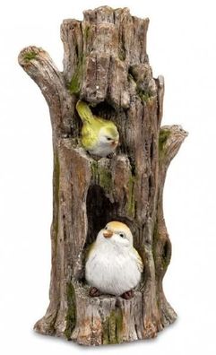 Vogelpaar Figur 48 cm, naturfarben