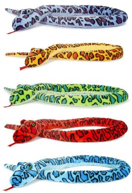 1 Plüschtier Schlange 250cm Kuscheltiere Stofftiere Schlangen Reptilien Kriechtiere