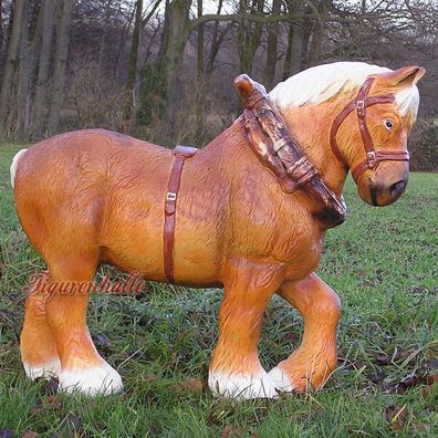 Pferd Kaltblüter Dekofigur Figur Statue Skulptur Zugpferd Arbeitsüferd Brauerei