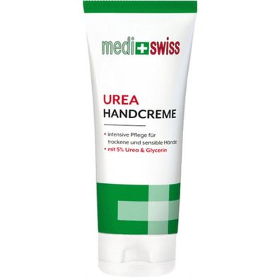 93,33EUR/1l Medi + Swiss 75ml Hand &amp; Nagel Creme Urea 5% F?r sehr trockene Haut