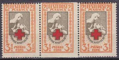 Estland Estonia [1921] MiNr 0029 A Uw ( * * / mnh ) [01] Rotes Kreuz 3er