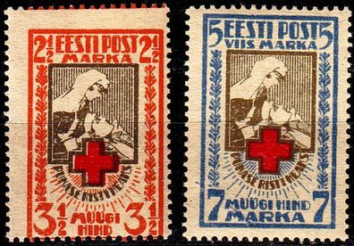Estland Estonia [1921] MiNr 0029-30 A ( * * / mnh ) Rotes Kreuz