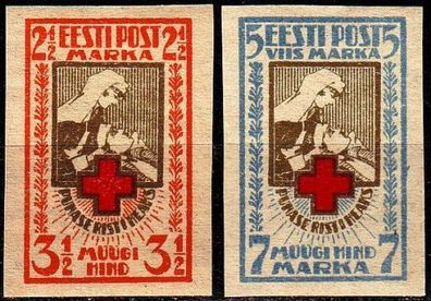Estland Estonia [1921] MiNr 0029-30 B ( * * / mnh ) Rotes Kreuz