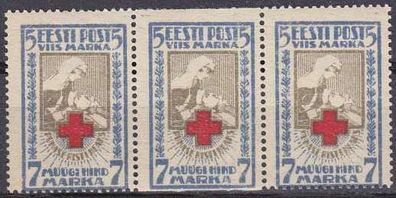 Estland Estonia [1921] MiNr 0030 A Uw ( * * / mnh ) [01] Rotes Kreuz 3er