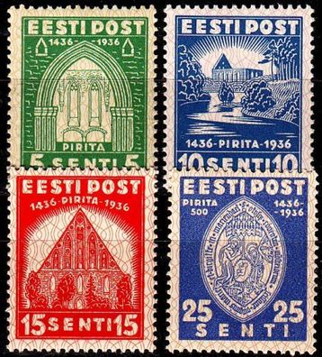 Estland Estonia [1936] MiNr 0120-23 ( * * / mnh ) Bauwerke