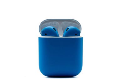 Apple AirPods 2. Gen. mit Ladecase - Bluetooth Kopfhörer - Custom iPhone Blau Matt