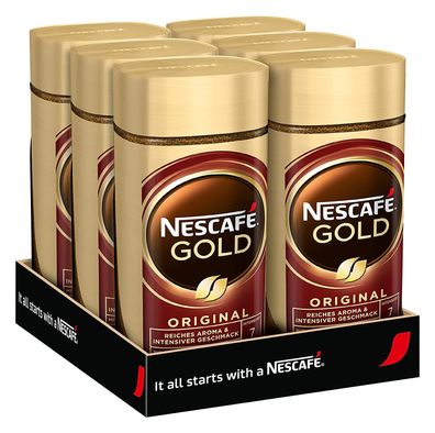 6 x 200g Nescafé GOLD Original löslicher Kaffee Instantkaffee Coffee 54,13€/ kg