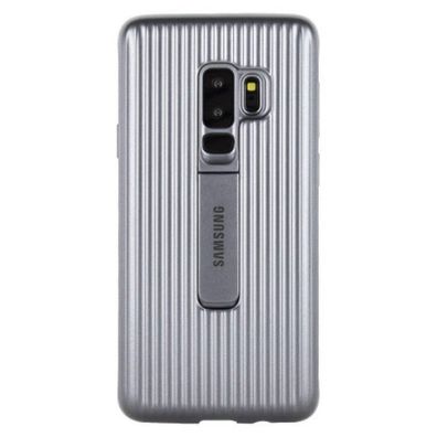 Samsung Protective Standing Cover für Galaxy S9+ Schutzhülle silber