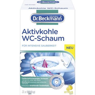 28,07EUR/1kg Dr. Beckmann Aktivkohle WC-Schaum WC-Reiniger 1 Packung = 3x100 g