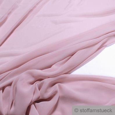 Stoff Polyester Crêpe de Chine sehr leicht rosa knitterarm
