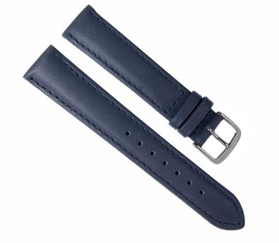 Eulit Taurus Ersatzband Uhrenarmband Leder Taurus dunkelblau 18mm