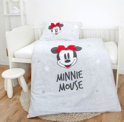 Disney Minnie Mouse Sterne Baby Bettwäsche 40 x 60 und 100 x 135 cm