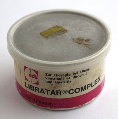 Libratar ® Complex L 609 alte Blechdose ohne BarCode mit Kunststoff Deckel 1970er J.