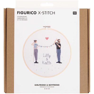 Rico Design | Stickpackung | Figurico | Girlfriend & Boyfriend Ø 20 cm