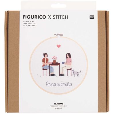 Rico Design | Stickpackung | Figurico | Teatime Ø 20 cm