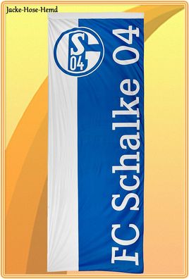 Fahne Flagge Mastfahne FC Schalke 04 Gr. 150x400cm