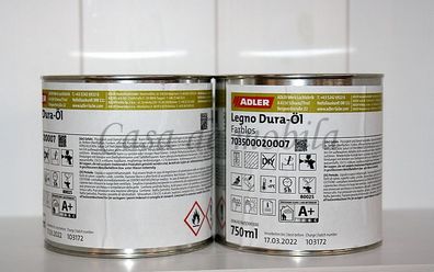 Dura-Öl LEGNO Öl 750ml Holzöl Arbeitsplatten-Öl Massivholz ölen