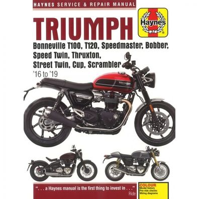 Triumph Motorrad wassergekühlte 2 Zylinder (2016-2019) Reparaturanleitung Haynes