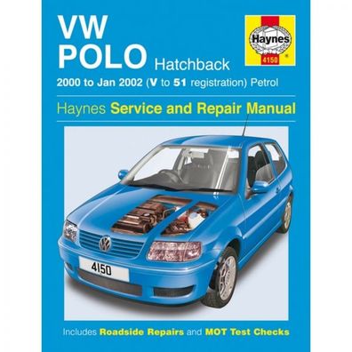 VW Polo V-51 Fließheck Benziner Typ 9N (2000-01.2002) Reparaturanleitung Haynes