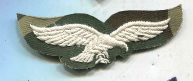 Wehrmacht Luftwaffe Brustadler auf tarnfarben maschinengestickt entnazifiziert (h18)