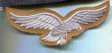 Wehrmacht Luftwaffe Brustadler auf khaki maschinengestickt entnazifiziert (h15)