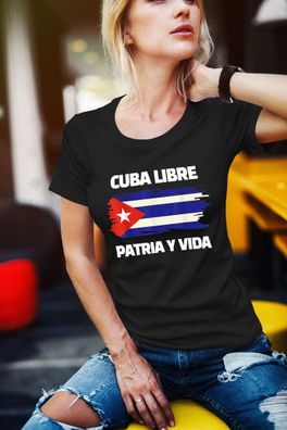 T-Shirt Damen-Patria Y Vida Cuba Libre Movement Se Acabo
