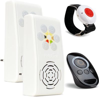HelpLine 230 Sicherheitspaket 5 Plus: Notrufarmband, 2 Empfänger, Q-Sender