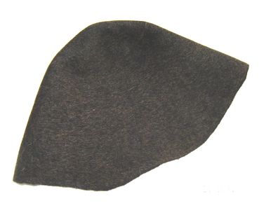 3 Stück Hutstumpen Wolle Stumpen schwarz mit braun P57