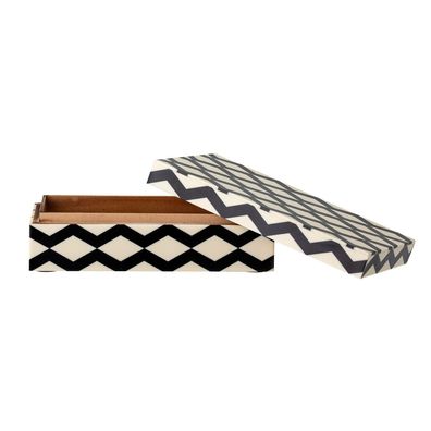 Bloomingville - Jen Holzschatulle mit Deckel, Schachtel aus Holz für Schmuck & Deko