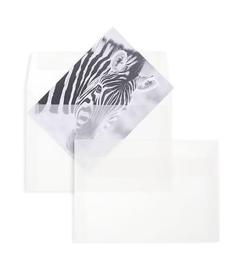 100 Transparente Briefumschläge 125x176 mm (DIN B6) mit Haftklebung